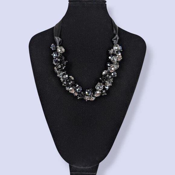 Ali Khan Dark Crystal Cluster Necklace - Picture 2 of 6